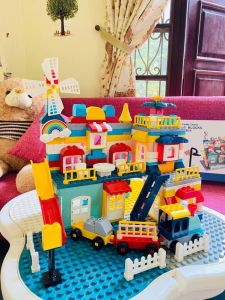 Bàn xây dựng trẻ em đa năng Hoa Anh Đào đồ chơi trí tuệ lắp ráp xếp hình cho bé