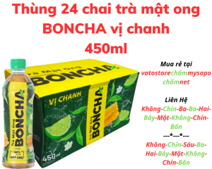 Trà mật ong BONCHA vị chanh chai 450ml