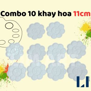 Combo 5/10 Khay Pha Màu Hình Hoa – Nhiều Size – Dùng Cho Vẽ Màu Nước Acrylic DIY Resin Handmade LIM ART
