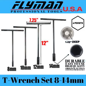 FLYman USA T WRENCH (8.10.12.14MM) 12 INCHES LONG