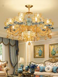 Đèn chùm pha lê Châu Âu 15 tay sang trọng dành cho phòng khách - khách sạn - biệt thự - nhà hàng ( tặng kèm bóng led )