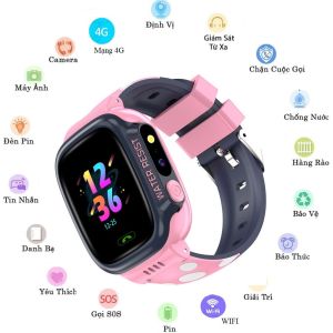 Đồng Hồ Thông Minh Trẻ Em Chính Hãng Có Định Vị Cảm Ứng Chống Nước Nghe Gọi 2 Chiều Có Tiếng Việt -WIFi và 4G ( HÀNG CHÍNH HÃNG DÙNG SIM VIETTEL )