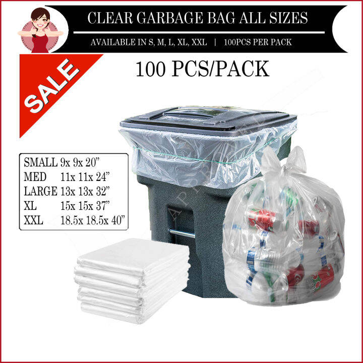 Clear plastic best sale garbage bags wholesale