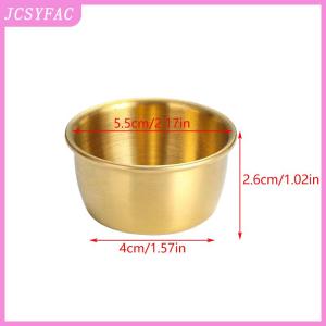 JCSYFAC  Sauce Dipping Bowl 304 Stainless Steel Dipping Cups Round Sauce Dishes 50 60ml Mini Reusable Seasoning Cups Dipping Cups