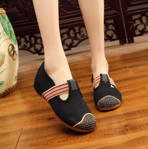 [Free Shipping] Embroidered Cloth Shoes Ethnic-Style Square Dance Shoes WomenS Shoes Retro Style