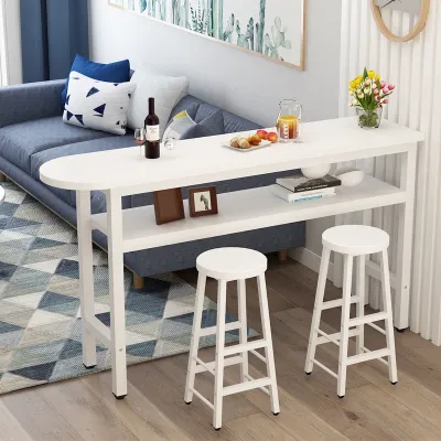 UrbanSpace SG- Bar Table Set Modern Pub Table and Chairs Dining Set Kitchen Counter Height Dining Table Set Built in Storage Layer Easy Assemble