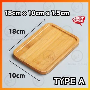 PLATTER Bamboo Rectangle Round Solid Wood Plate Bread 食物托盘 托盘 Cheese Plates wooden serving tray Wooden Plate Dulang Kayu