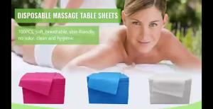 100pcs Massage Table Sheets Bed Sheets Soft Non woven Fabric Spa Bed Sheets Breathable For Massage Beauty Salon Eyelash Wax Tattoo Bed Covers 31" x 71" Blue