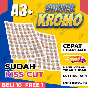 Promo Cetak Stiker A3+ Sticker Murah Kemasan Makanan Glossy Custom Label Cutting Persisi