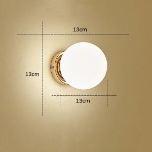 Nordic Glass Ball Wall Lights Sconces Indoor Modern Bedroom  Wall Lamp Living Room LED Wall Lamp