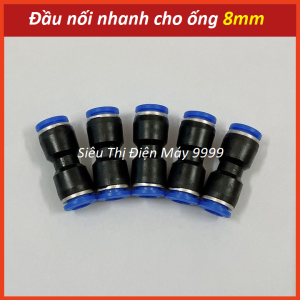 Đầu nối Cút nối nhanh 2 đầu 8mm dành cho ống 8mm  ống 8ly dùng trong phun sương hệ thống tưới khí nén