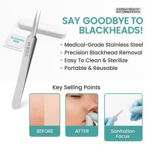 Stainless Steel Blackhead Clip Blackhead Acne Blemish Pimple Remove Tools Black Head Remover Facial Care Tool
