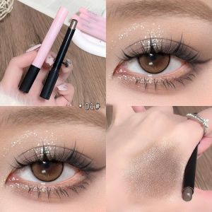 Glitter Eyeshadow Stick Shimmer Long-Lasting Waterproof One-Swipe Eyeshadow Pen Portable Women Makeup