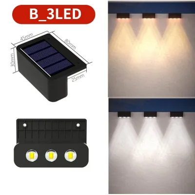 Solar Fence Lights Outdoor Garden Solar Wall Lamps Waterproof RGB Bright Solar Powered Lamp Backyard Pathway Yard Deck Decor
