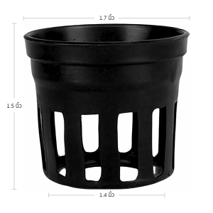 กระถาง กระถางกล้วยไม้ กระถางแขวน กลม 1.7 นิ้ว สีดำ 1000 ใบ ชิ้น อัน