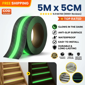 5CM*5M Luminous Tape Safety Anti-Slip Grip Tape Strips for Indoor Outdoor Stair Steps