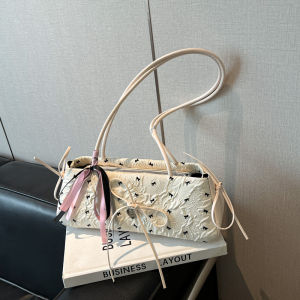 SEA YADOU  กระเป๋าสะพายไหล่ผู้หญิงกระเป๋าใต้วงแขนแฟชั่นโบว์หรูหรากระเป๋าถือทุกคู่สไตล์เรียบง่ายในเมือง