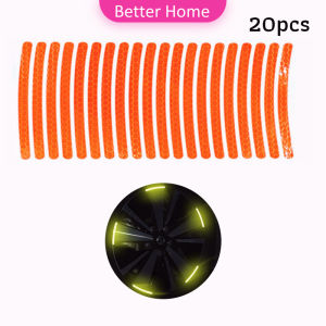 Better 20 ชิ้น สติกเกอร์สะท้อนแสง แถบสะท้อนแสง สําหรับขับรถกลางคืน อุปกรณ์แต่งรถ Car Wheel Hub Reflective Sticker