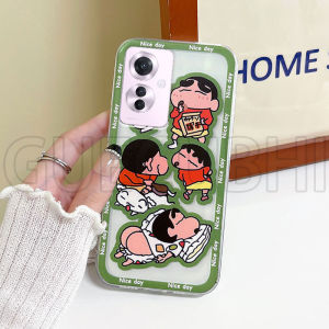 เคส OPPO Reno11 F 5G Reno11pro Reno10 Reno10pro ตลกดินสอสีชินจังแบบใสปลอกซิลิโคนอ่อน OPPO Reno 10 Pro 5G เคสมือถือ