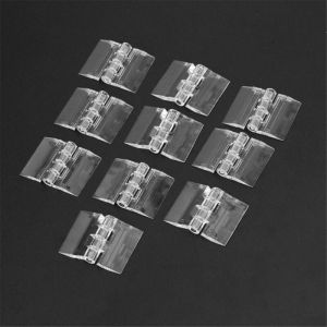 MR.Z 10Pcs Acrylic Clear Folding Practical Hinge Furniture Hinge Tools Plastic