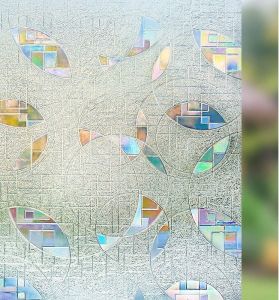 Window Film 3D No Glue Static Decorative Films Glass Window Film with UV ray Protection Non-Adhesive UV Blocking for Home Office