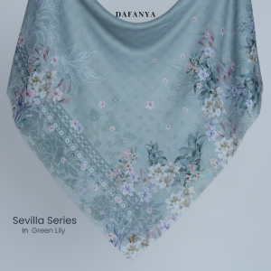 𝐃𝐀𝐅𝐀𝐍𝐘𝐀 - Sevilla Series Jilbab Motif Floral Kerudung Segi Empat Hijab Scarf bahan Voal Laser Cut