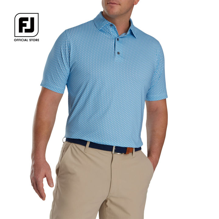 FootJoy FJ ProDry Performance Scallop Shell Foulard Lisle Self Collar Men s Golf Shirts Athletic Fit Lazada Singapore