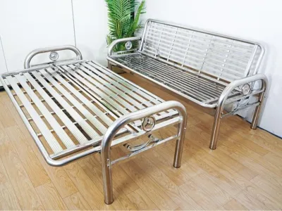 RAREITEM【ส่งจากไทย】 โซฟาเตียงพับสแตนเลส เตียงพับ เตียงนอน ม้านั่งกลางแจ้ง เก้าอี้สแตนเลส ปรับเป็นเตียงได้ สแตนเลสแท้ ม้านั่งสนาม เก้าอี้สวนกลางแจ้ง