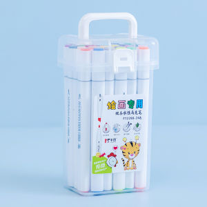 12/24/36/48PCS Double Children Head Marker Set Washable Quick-Dry Ink Colored Pen Non-toxic Painting Pen