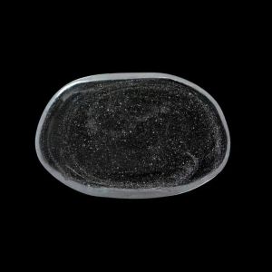 LINSBAYWU Oval Shape Glass Dessert Dish Transparent Heat-resistant Trinket Storage Tray Multipurpose Exquisite Snack Fruit Dish Decoration