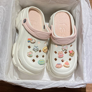 [Free Shipping] 5154 WomenS New Summer Clogs Versatile For Outdoor Wear Thick-Soled Soft-Soled And Height-Increasing Slippers