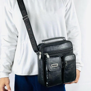 Tas Selempang Kulit PU Leather POLO AMSTAR 10" Inchi Tas Kantor