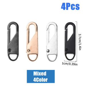 5ชิ้นซิปถอดได้เลื่อนได้ตัวดึงซิปโลหะหัวเป้สะพายหลังกระเป๋าใส่เสื้อโค้ทเสื้อผ้าอุปกรณ์ซ่อมแบบทำมือ