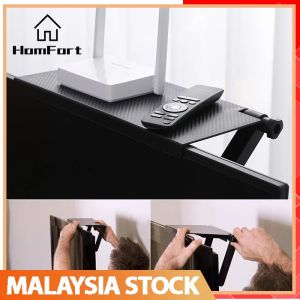 Adjustable Computer Screen Caddy TV Top Shelf Storage Bracket Monitor Rack Holder Stand Media Box Game Console Router