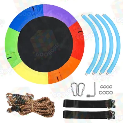 Extra Large Swing Saucer Swing 300kg Weight Adjustable Strand Ropes Safe and Durable Swing Seat Hanging Swing Chair For Kids Adults Tree Swing Set