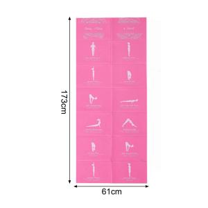 Winmax New Generation 61X173cm Folding Yoga Mat PVC Thick Portable Non Slip Exercise Mat Double-sided Textured Surface with Bag