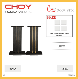 Cav Acoustic LI3 30CM Bookshelf Wood Speaker Stand-1PAIR (Black)