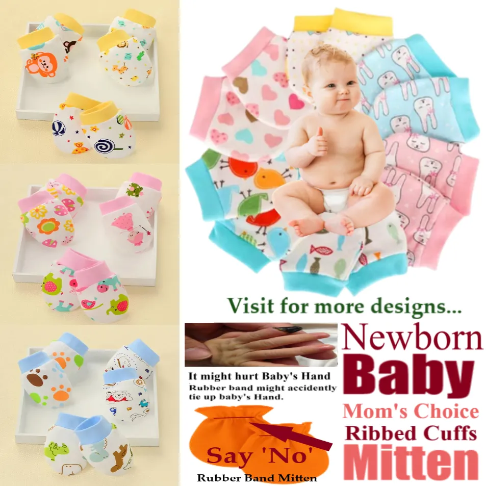 Scratch Mittens Newborn Pajamas With Hand Covers Sarung Tangan