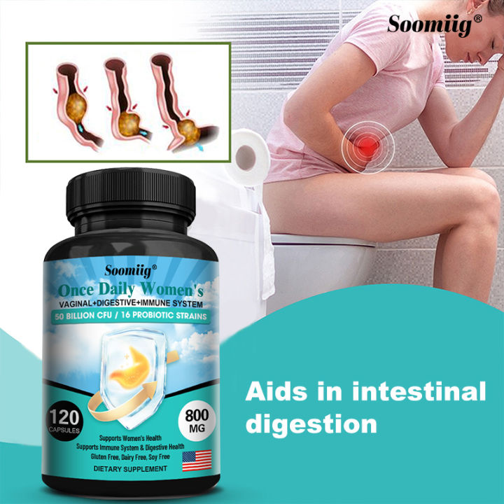 SOOMIIG Gut Probiotic Capsules and Prebiotic Supplement, Boost Good