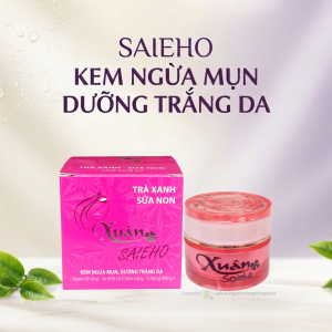 Kem Saieho Nám Mụn Dưỡng Trắng Da Trà Xanh Sữa Non 12g 18g