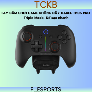 Tay cầm chơi game không dây DAREU H106 Pro (TRIPLE MODE: USB C+2.4G+Bluetooth – FAST CHARGING DOCK)