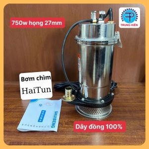 Máy bơm thả chìm bơm tõm vỏ inox nguồn điện 220V công suất 370W-750WMáy bơm hút xả nước đa năng vỏ inox độ bền cao.