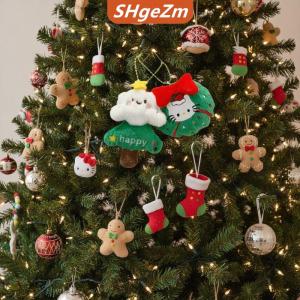 [COD] SHgeZm Dễ thương phim hoạt hình Cây giáng sinh Santa Claus sang trọng Keychain Kawaii giáng sinh nhồi bông búp bê đồ chơi Ba lô mặt dây chuyền Trang trí phụ kiện