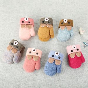 ART SUPPLIESX ฤดูหนาว ชายหญิง ยางยืด ถุงมือเด็ก การ์ตูนน่ารัก อุ่นหนา ถุงมือถัก