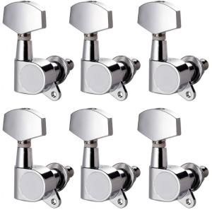 6Pcs Guitar Tunings Key Tuners Replacement Zinc Alloy Guitar Tunings Pegs Key Machine Head Knobs Easy to Install