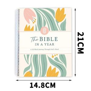 Keranixy Bible Study Guide Spiral 52 Week Plan Women Gods Word Journal Notebook Daily Reading Schedule Office School Gift