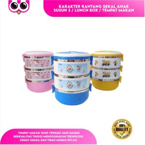 KARAKTER RANTANG BEKAL ANAK SUSUN 3 / LUNCH BOX / TEMPAT MAKAN