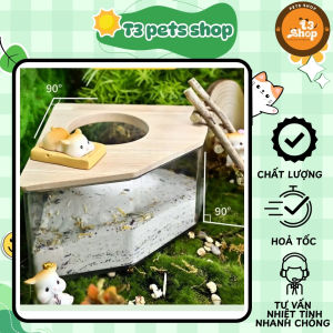 khay tròn và ngũ giác đa năng (nhà ngủ nhà tắm hang chui....) dành cho hamster - T3 PETS SHOP