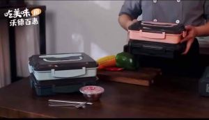 Quality Bento Lunch Box by Abbot - 304 Stainless Steel with Cutlery