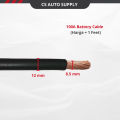 1 Feet x Battery Cable 60A 100A 150A 16m㎡ for Car Lorry Boat Truck Earth 100% Copper Made in Malaysia (1 Kaki). 